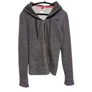 The North Face Womens Gray Zip Up Hoodie Jacket Size M